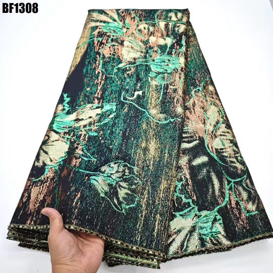 Brocade Fabric is for sewing dresses, wedding dress, skirt and Blouse, also for sewing Men wears.
