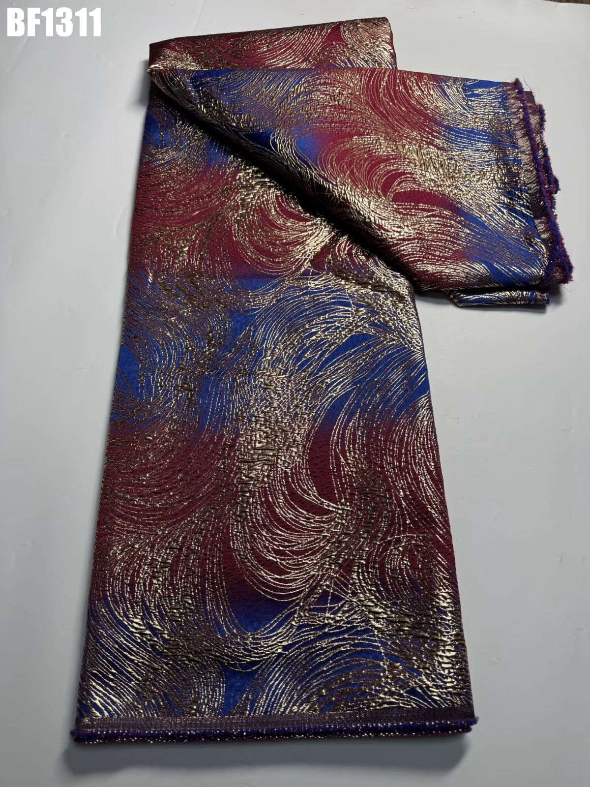 Brocade Fabric for sewing dresses, wedding dress, skirt and Blouse, also for sewing Men wears. 5 yards.
