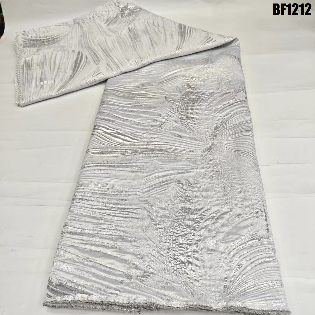 Brocade Fabric for sewing dresses, wedding dress, skirt and Blouse, also for sewing Men wears. 5 yards.