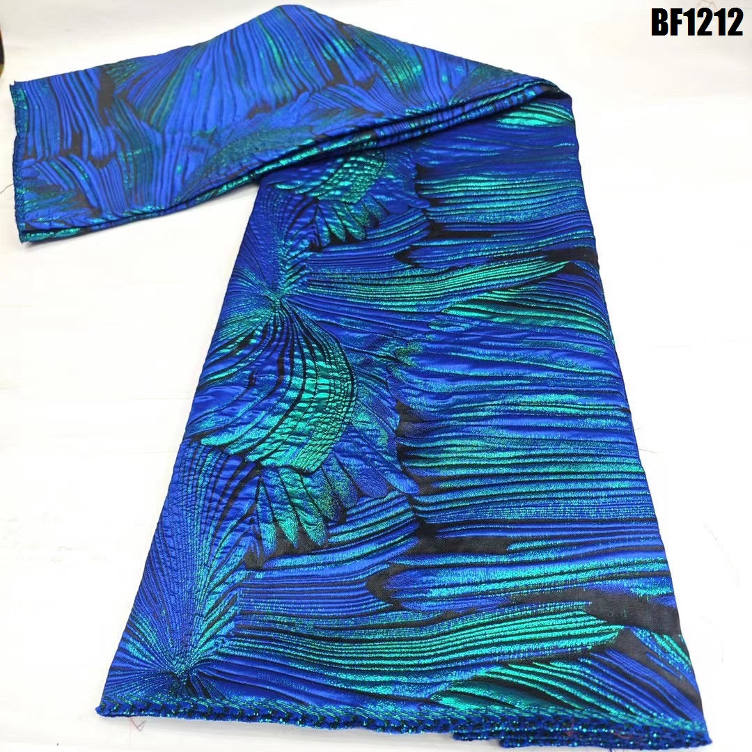 Brocade Fabric for sewing dresses, wedding dress, skirt and Blouse, also for sewing Men wears. 5 yards.