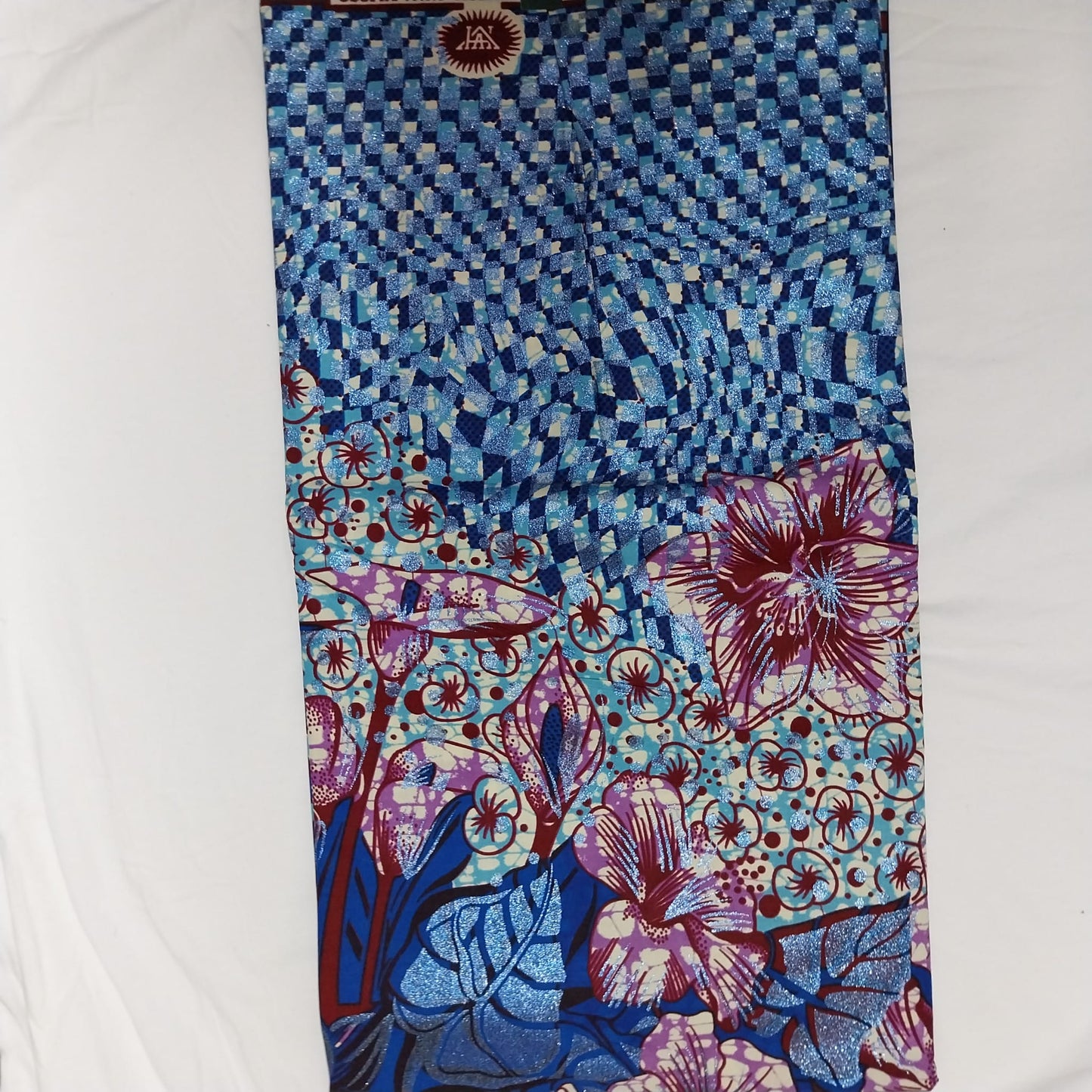 Hollandaise Vlisco. African Ankara Fabric, 100% cotton Fabric , 6 yards Ankara wax, Ankara Fabric, Great Quality Ankara Fabric, Guaranteed printed Wax.