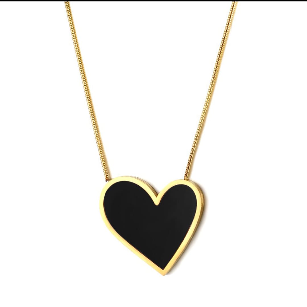 Necklace, Gold necklace, waterproof necklace, Heart pendant necklace, stainless steel, 18k gold, gift for her, gifts, Love Pendant Necklace