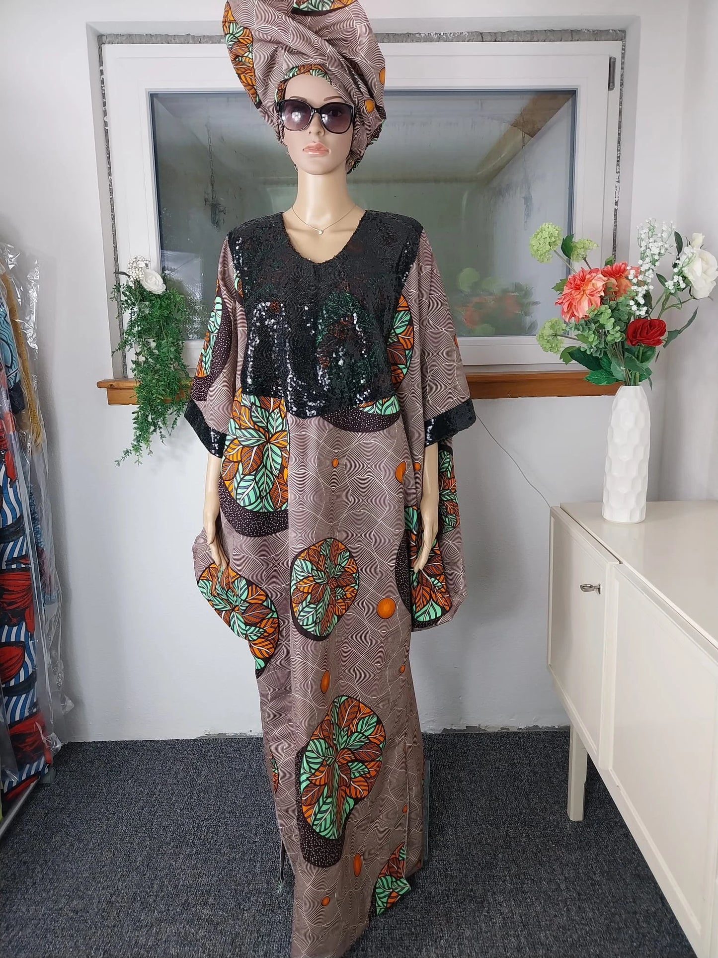 Ankara Maxi dress, Ankara Bubu, Ankara Kaftan, Ankara fabric long dress.