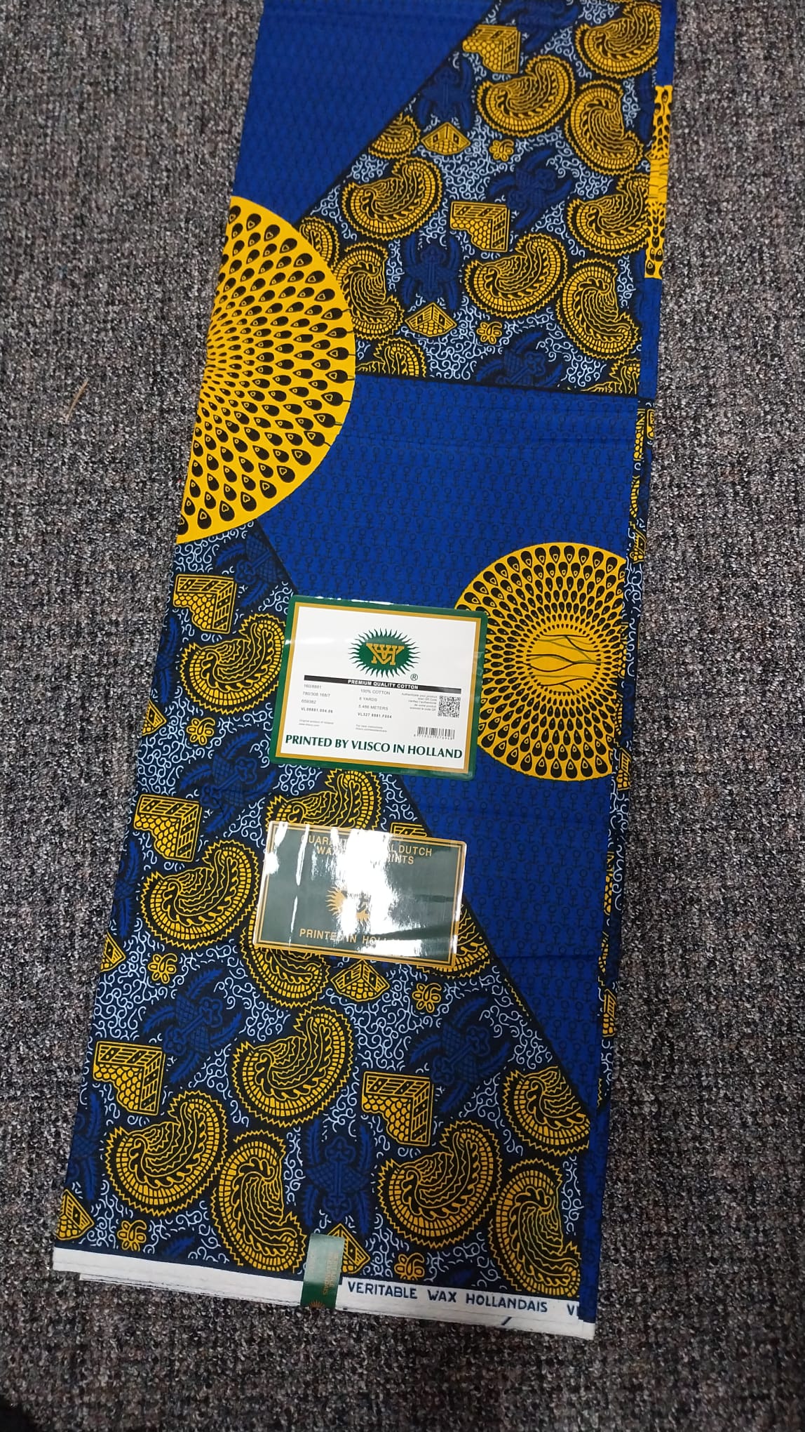 Hollandaise Vlisco. African Ankara Fabric, 100% cotton Fabric , 6 yards Ankara wax, Ankara Fabric, Great Quality Ankara Fabric, Guaranteed printed Wax.