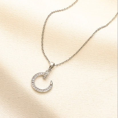 N-Cartier29 Stainless steel, Waterproof, Necklace, Curved nailshaped pendant