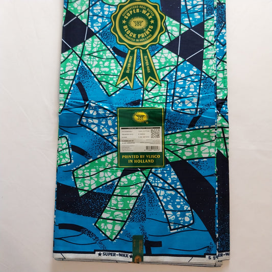 Vlisco Hollandaise super wax, African Ankara Fabric, 100% cotton Fabric , 6 yards Ankara wax, Ankara Fabric, Great Quality Ankara Fabric, Guaranteed printed Wax.