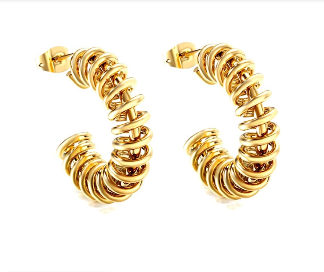 Waterproof, half hoop, Gold Plated, Earrings, Hypoallergenic, Non-Tarnish, Jewelry, gifts for her, minimalist, Gifts, personalised gifts,