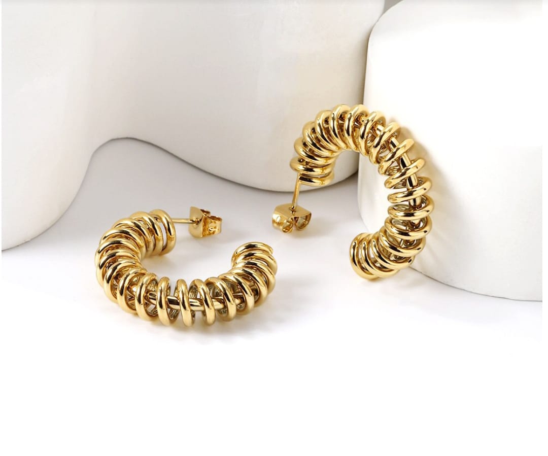 Waterproof, half hoop, Gold Plated, Earrings, Hypoallergenic, Non-Tarnish, Jewelry, gifts for her, minimalist, Gifts, personalised gifts,
