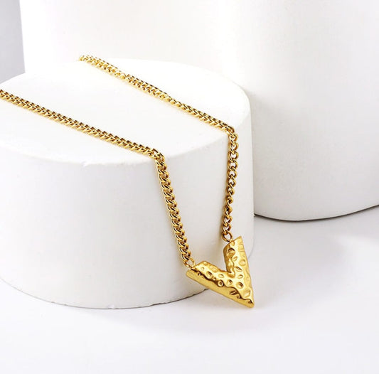 Necklace, Gold necklace, waterproof V-shaped necklace, stainless steel, 18k gold, gift for her, gifts, neck chain, chain, Nickel Free