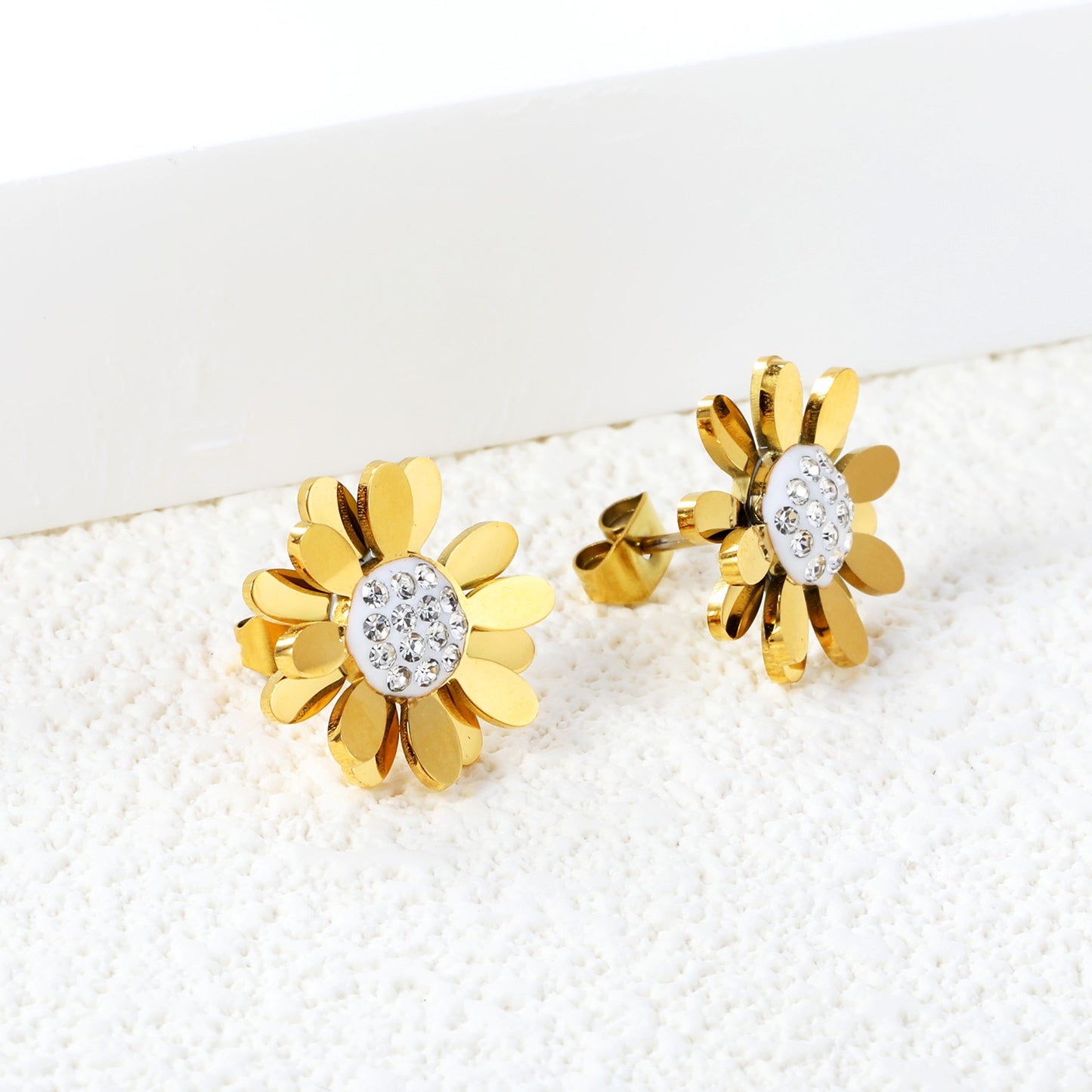 Flower Studs with stones