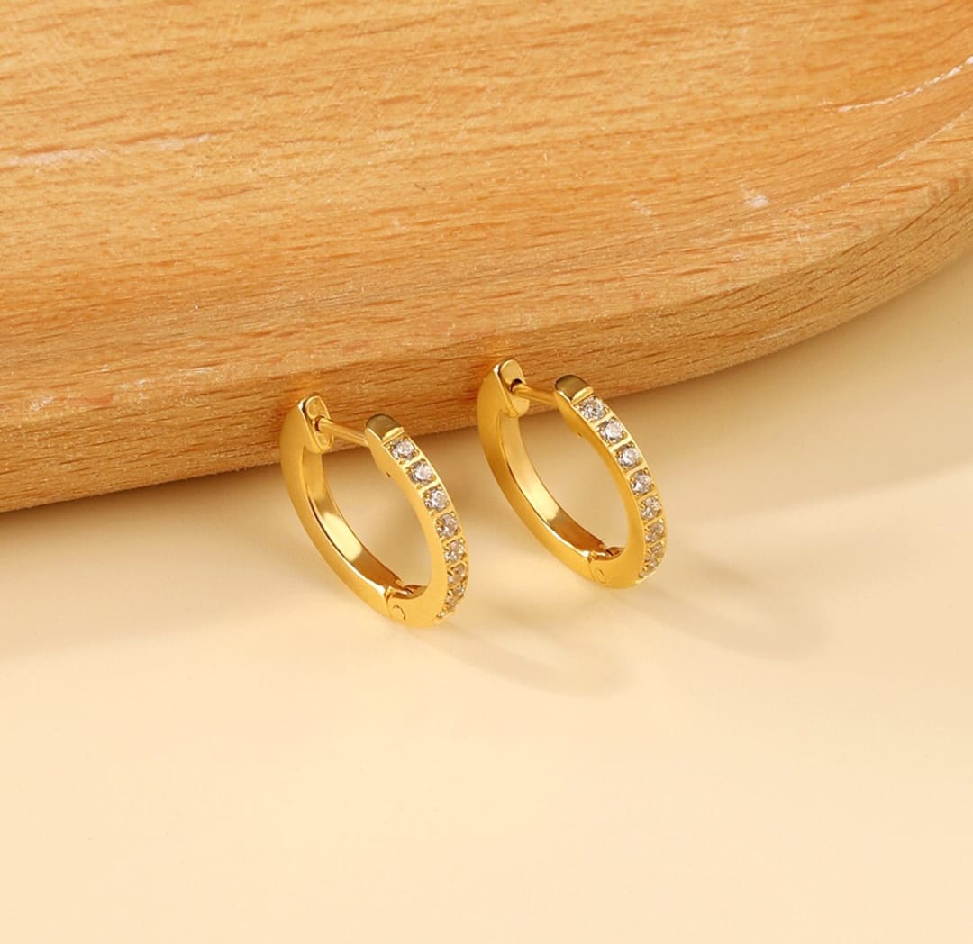 Waterproof, hoop earring, Gold Plated, Earrings, Hypoallergenic, Non-Tarnish, Jewelry, gifts for her, minimalist, Gifts, small hoop earrings