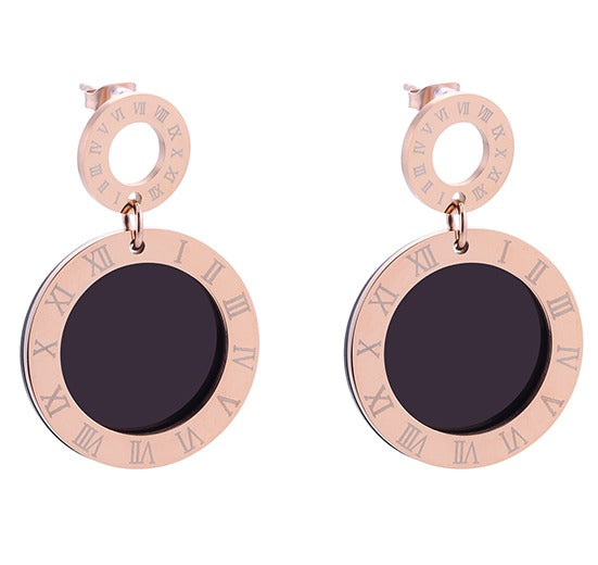 Bronze roman figure inspired drop earrings