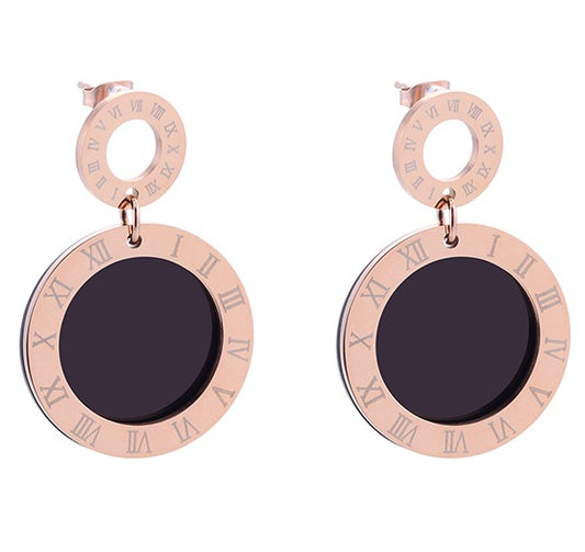 Bronze roman figure inspired drop earrings