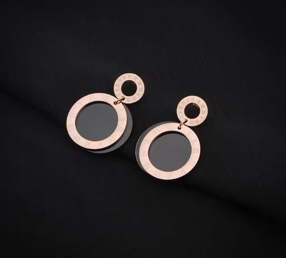 Bronze roman figure inspired drop earrings