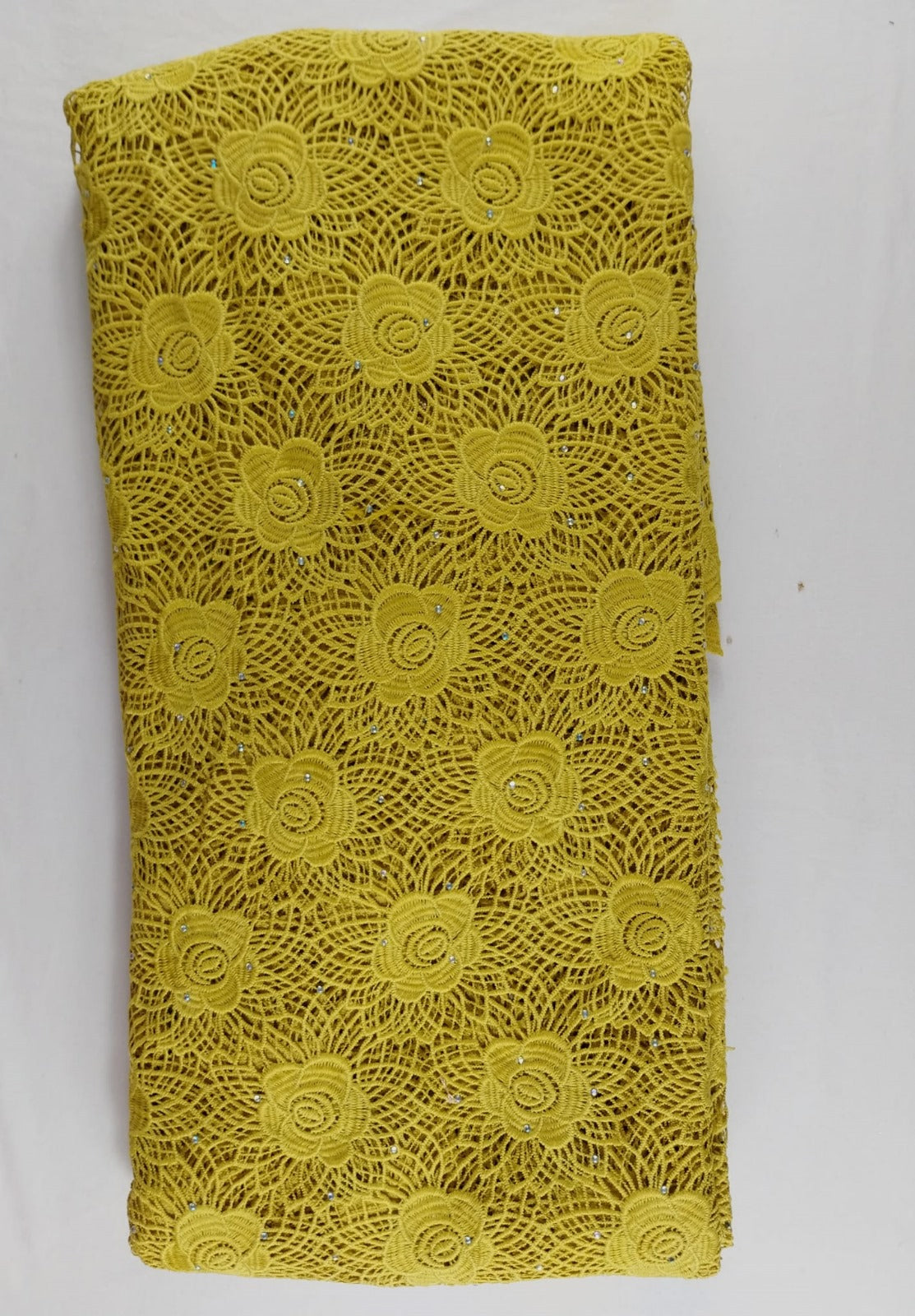 Guipure Lace Fabric, Floral Lace Fabric, Hollowed Flower Embroidery Fabric for Prom Dress, Wedding Gown and Party Dress,