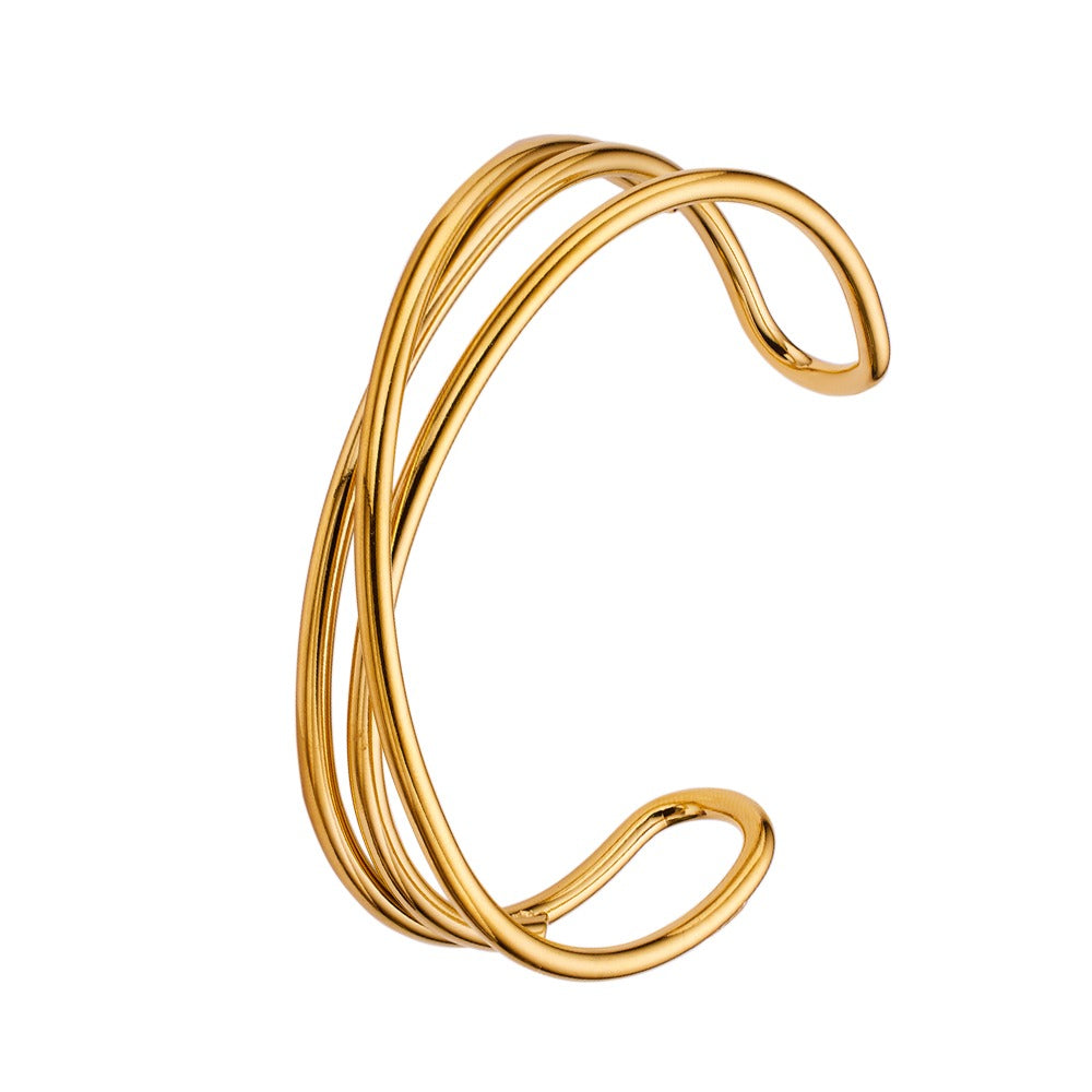Half cuff bangle twisted design