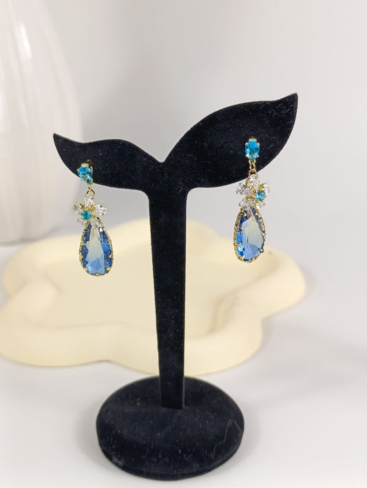 Dangle Earring, pink luxury, blue luxury, non-tarnish earrings, gifts for her, wedding, bridal earrings, 2024 bride, gifts, minimalist