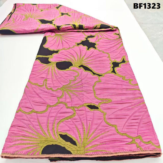 Brocade Fabric for sewing dresses, wedding dress, skirt and Blouse, also for sewing Men wears. 5 yards.