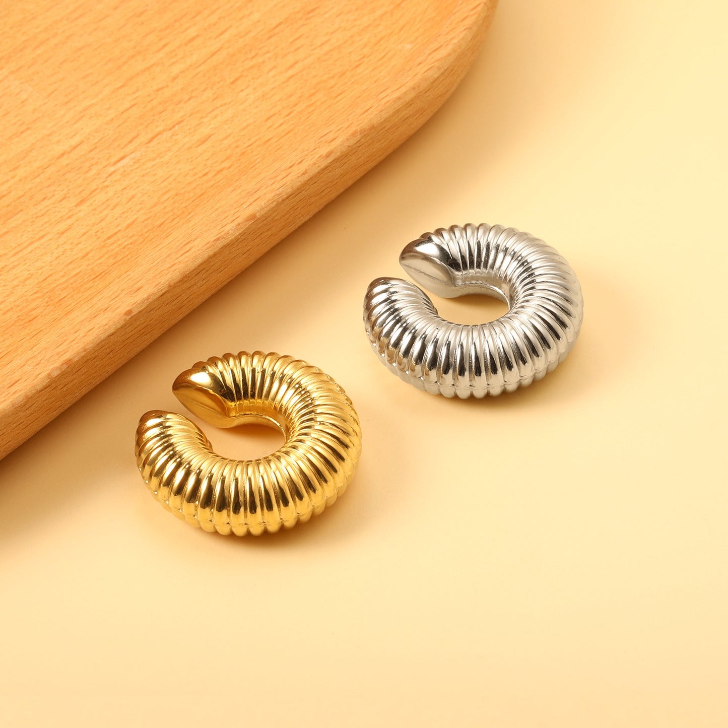 cuffs earrings with Designs with lines