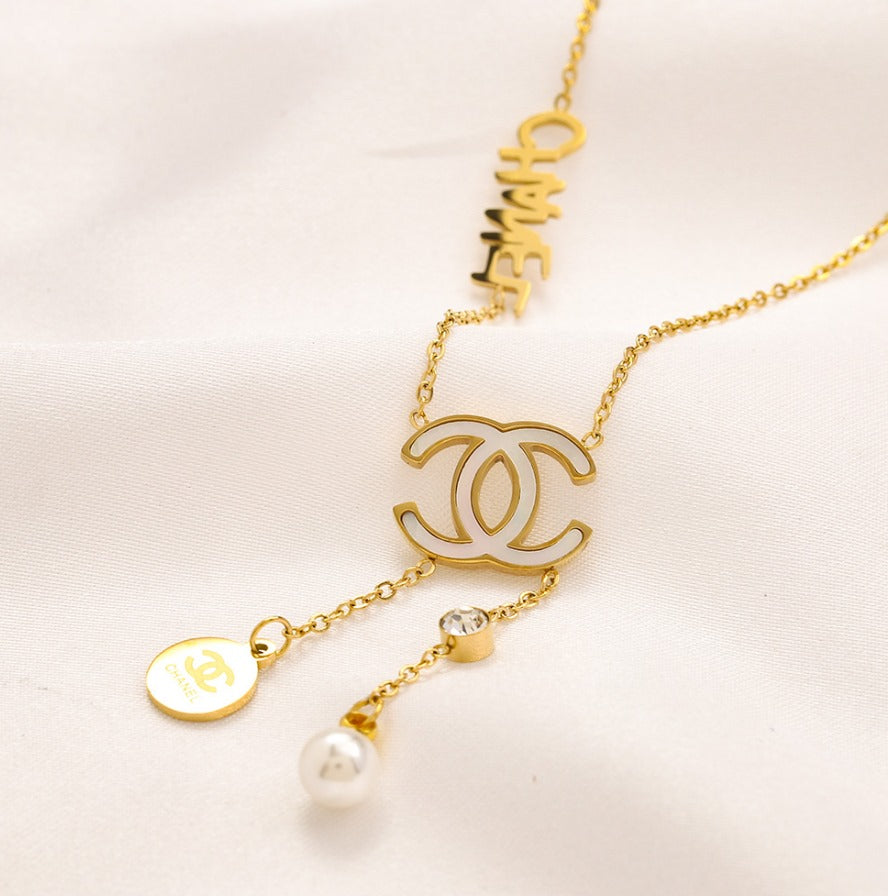 N-Chanel111. Chanel necklace Waterporoof. Stainless Steel