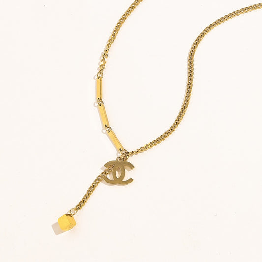 N-Chanel35. Chanel Necklace with chanel embossed pendant.
