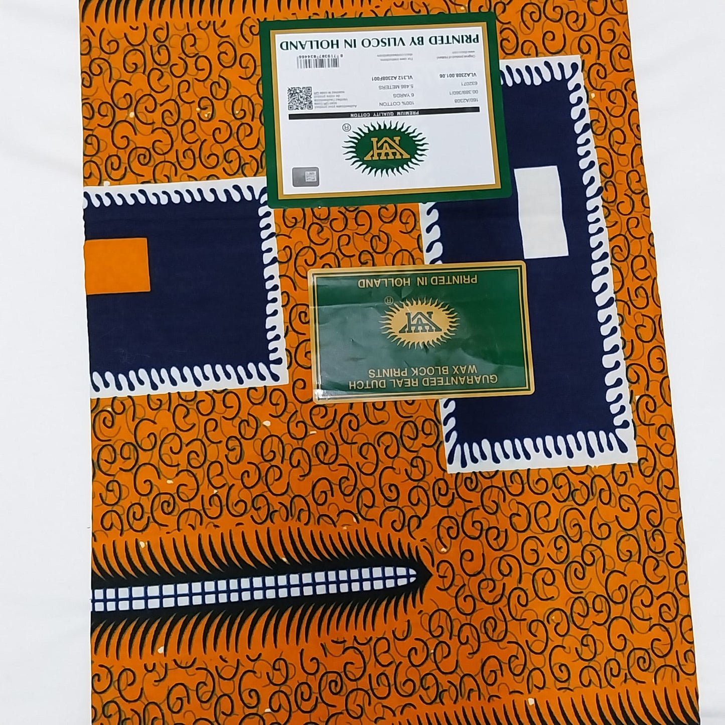Hollandaise Vlisco. African Ankara Fabric, 100% cotton Fabric , 6 yards Ankara wax, Ankara Fabric, Great Quality Ankara Fabric, Guaranteed printed Wax.