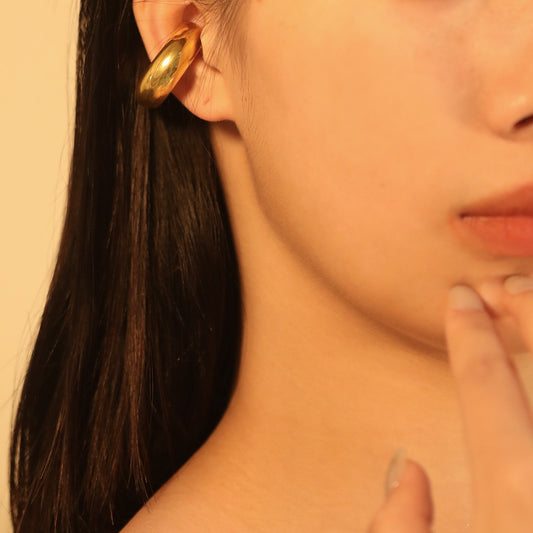 Plain cuff earrings