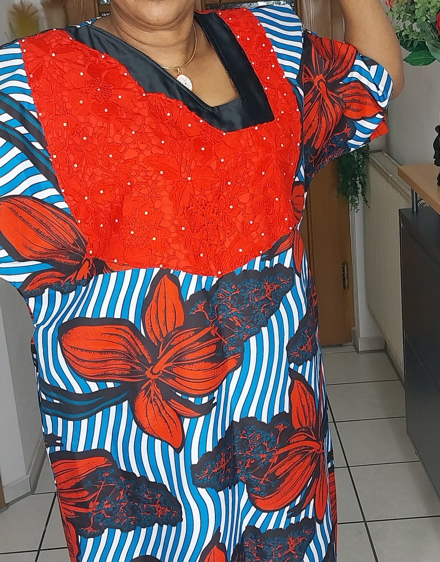 Red Cape maxi dress. Bubu/Kaftan. Ankara Print dress. Ankara bubu. Dress for women