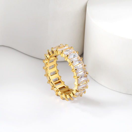 Ring with crystal rhinestones all over