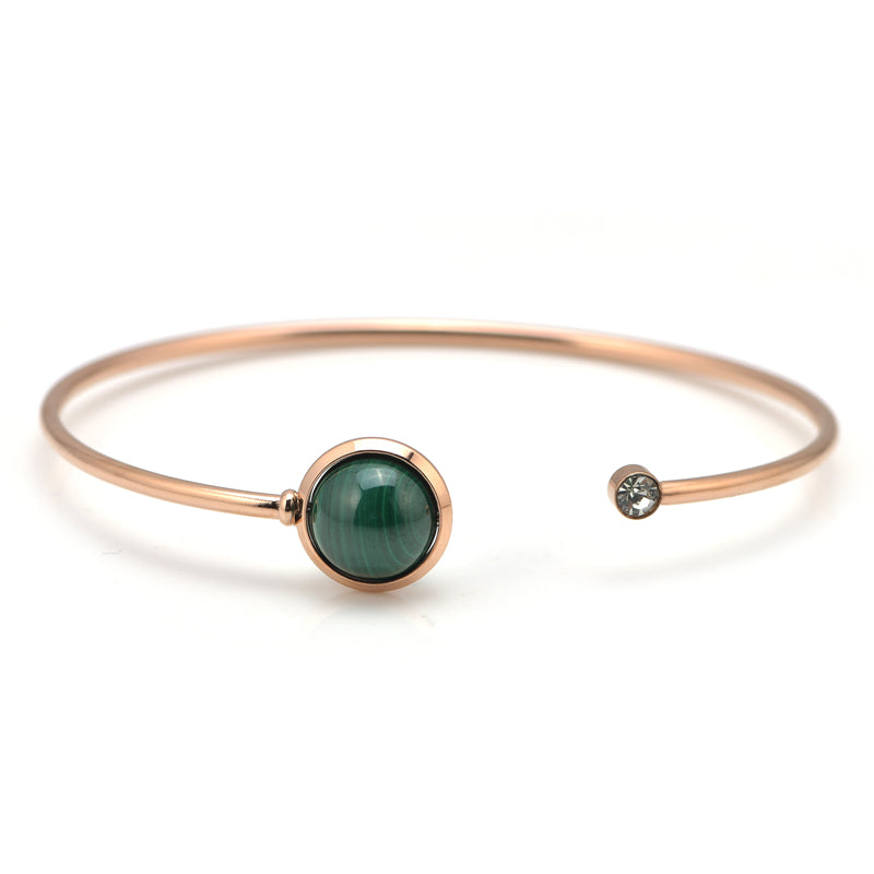 Rose gold open cuff bangle