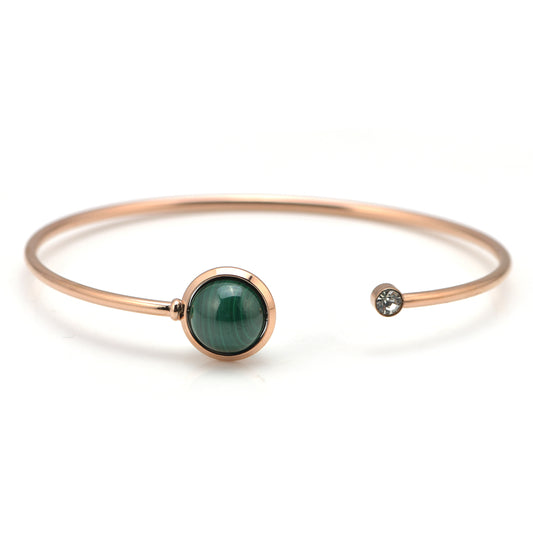 Rose gold open cuff bangle