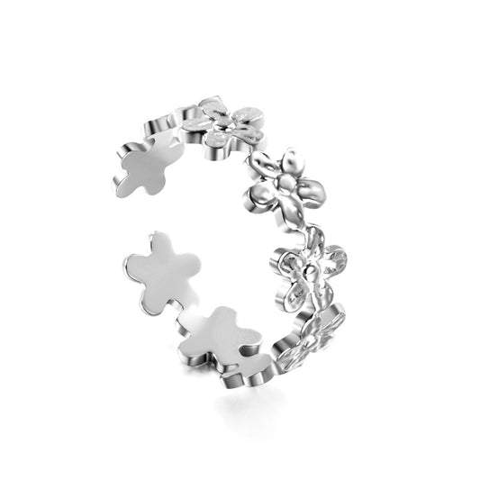 Ring with flower designs all over