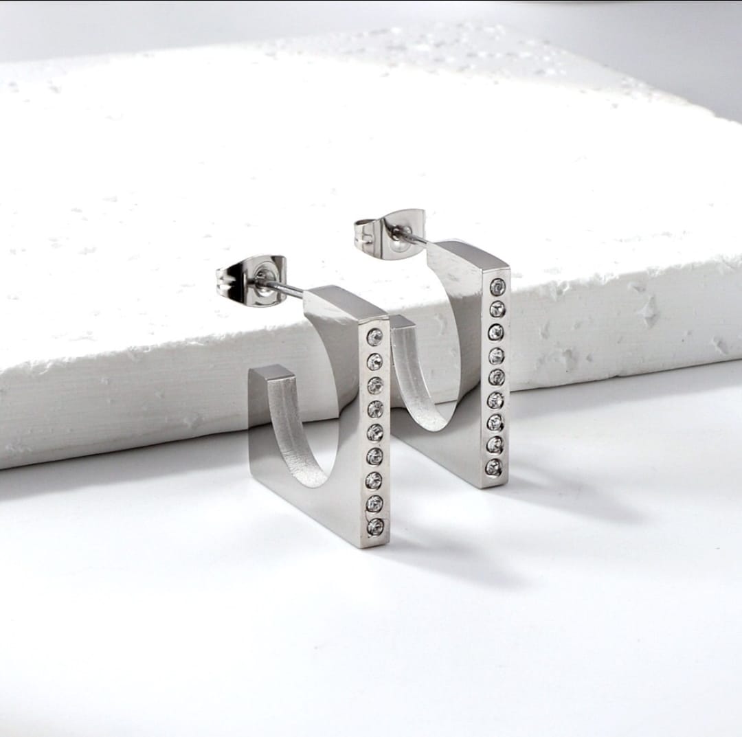 Waterproof, square hoop earrings, Gold Plated, Earrings, Hypoallergenic, Non-Tarnish, Jewelry, gifts for her, minimalist, Gifts