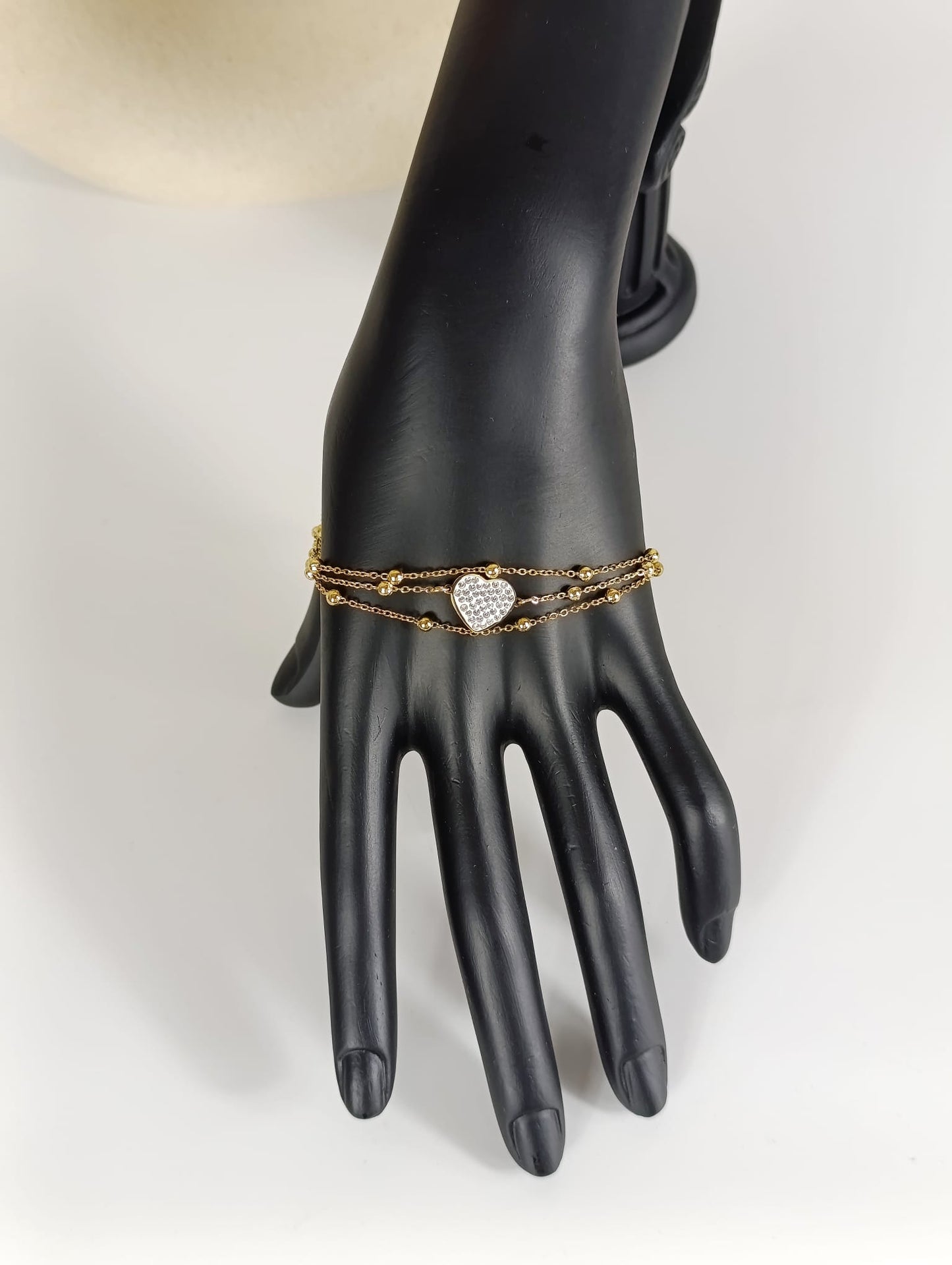 Triple chain love bracelet. gold-plated jewelry. Bracelets for women. Gifts for women. Non-Tarnish Jewelry. Minimalist.