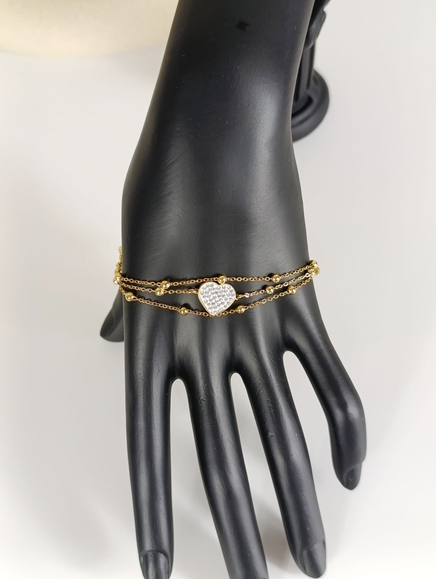 Triple chain love bracelet. gold-plated jewelry. Bracelets for women. Gifts for women. Non-Tarnish Jewelry. Minimalist.
