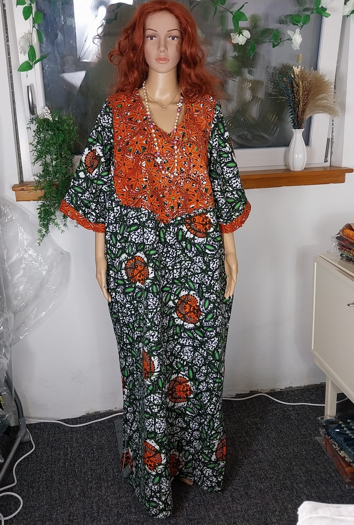Ankara print dress, Ankara Bubu maxi dress, Ankara long dress, Ankara Maxi kaftan, Long Kaftan Dress. Long Bubu dress.Full-length dress