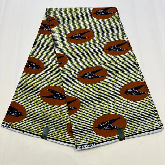 Hollandaise Vlisco. African Ankara Fabric, 100% cotton Fabric , 6 yards Ankara wax, Ankara Fabric, Great Quality Ankara Fabric, Guaranteed printed Wax.