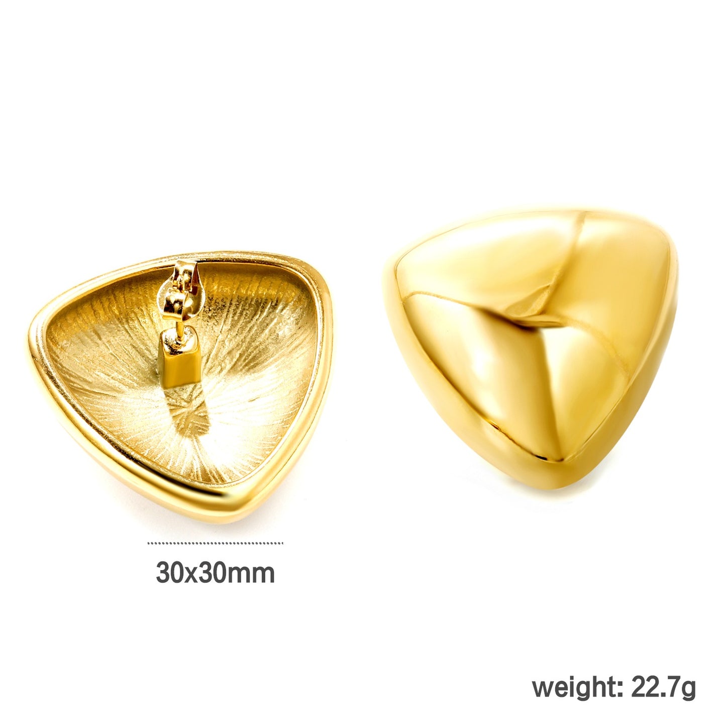 Gold Chunky bold stud earrings