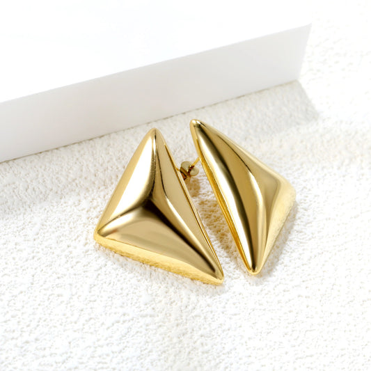 Chunky gold bold stud earring