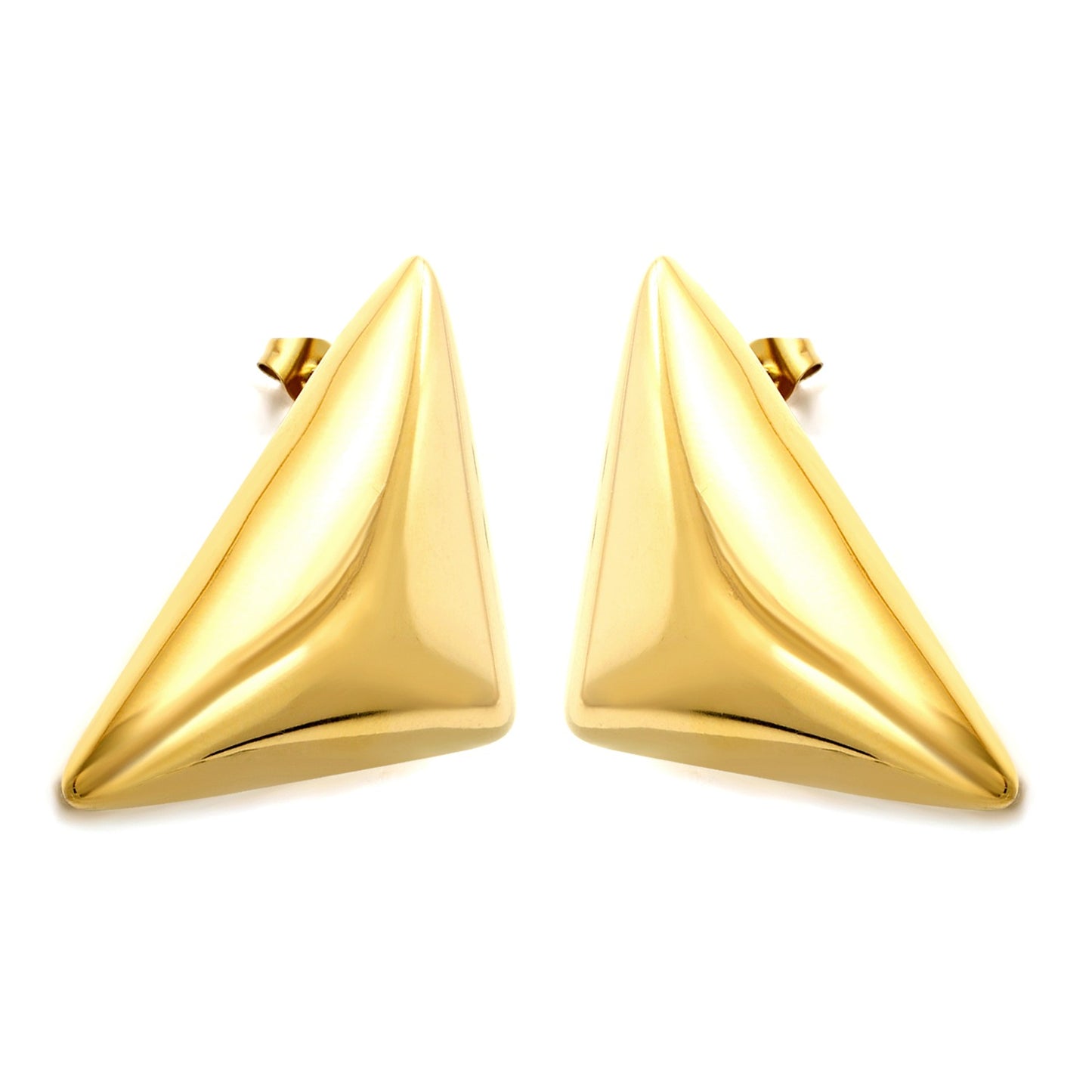 Chunky gold bold stud earring