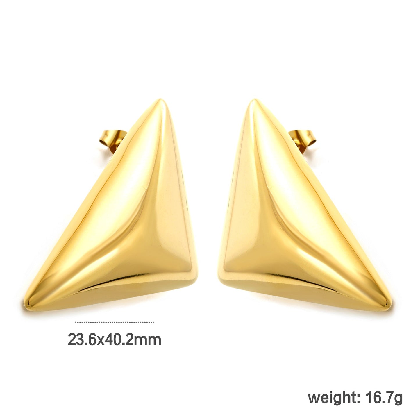 Chunky gold bold stud earring