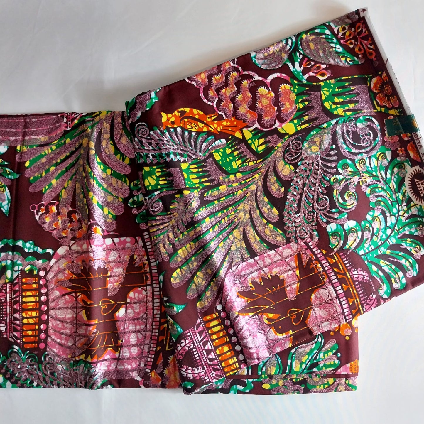 Vlisco hollandaise with beautiful glitters , African Ankara Fabric, 100% cotton Fabric , 6 yards Ankara wax, Ankara Fabric, Great Quality Ankara Fabric, Guaranteed printed Wax.