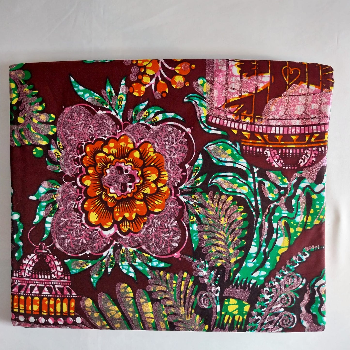 Vlisco hollandaise with beautiful glitters , African Ankara Fabric, 100% cotton Fabric , 6 yards Ankara wax, Ankara Fabric, Great Quality Ankara Fabric, Guaranteed printed Wax.