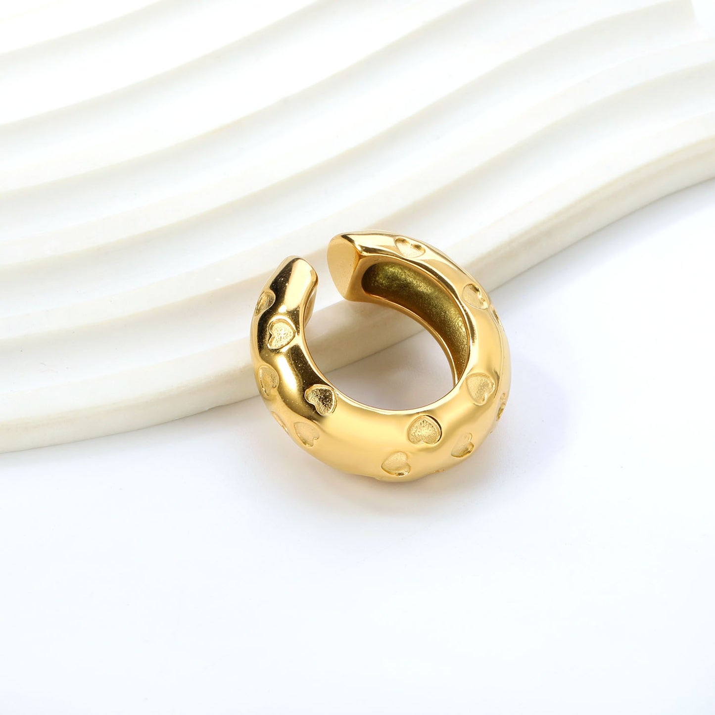 Cuffs with heart designs all over