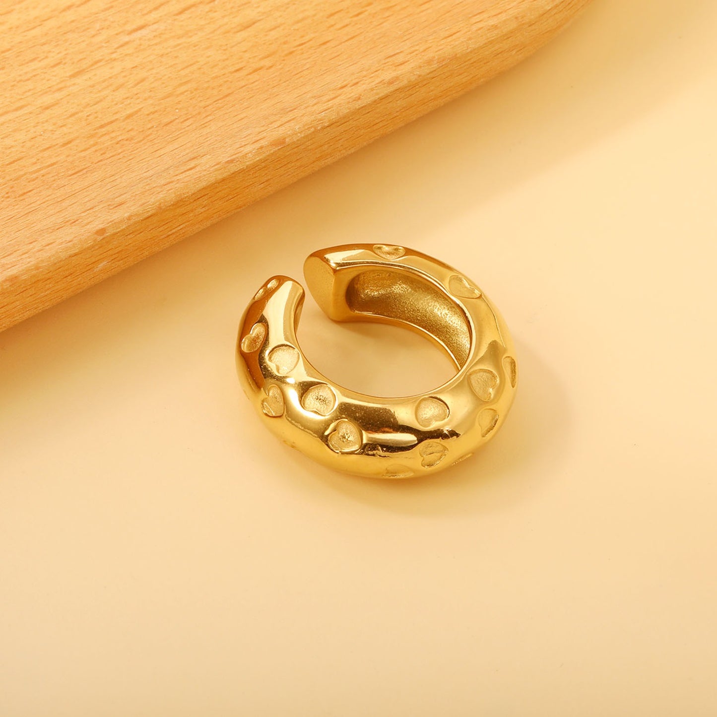Cuffs with heart designs all over