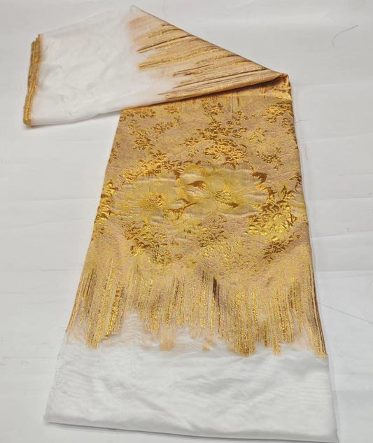 Damask Fabric ,good quality in 5 yards.African Damask  lace fabric, High quality , for sewing bubu/kaftan, christmas, party dresses, wedding dresses and casual dresses.
