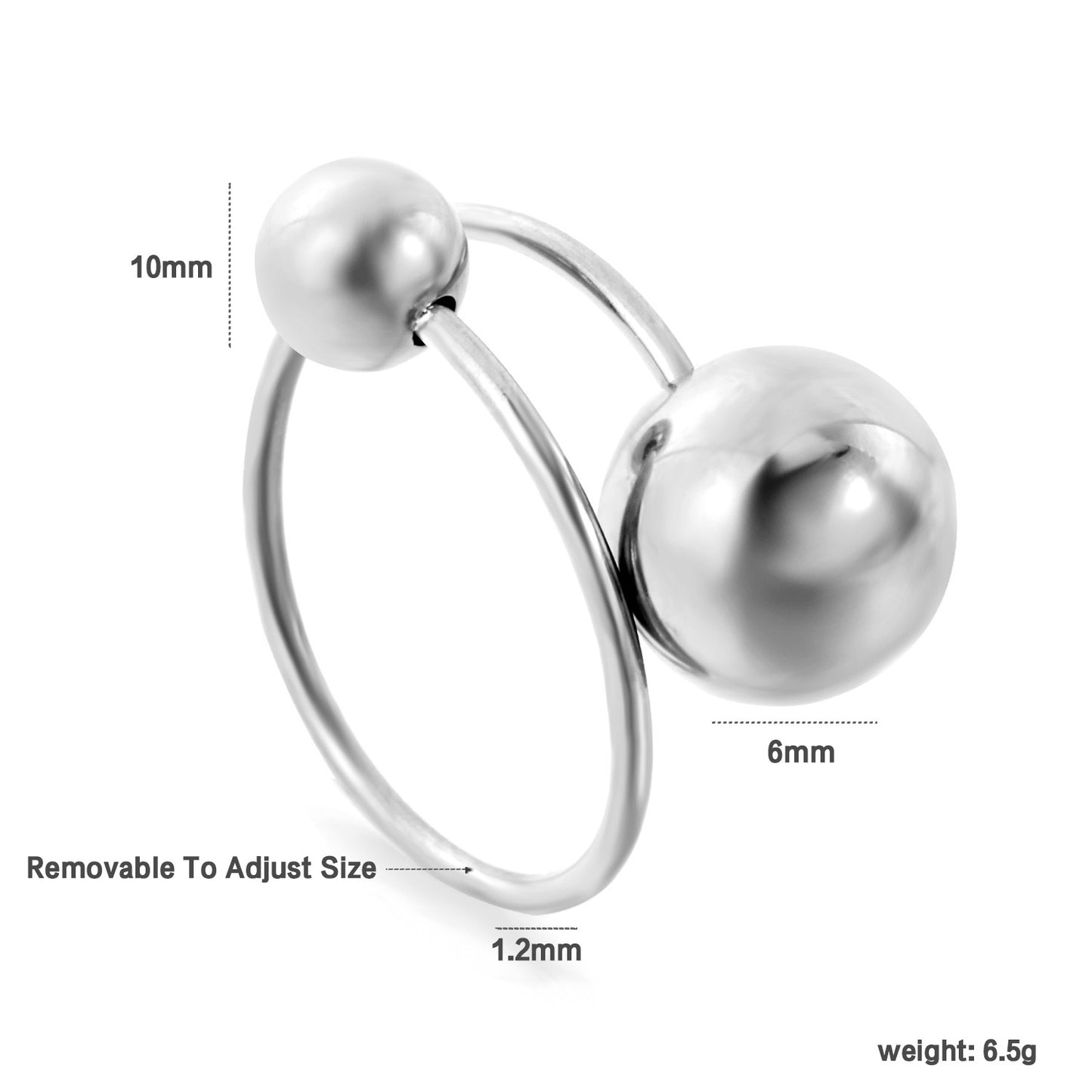 Curly Shaped design with ball on each sides