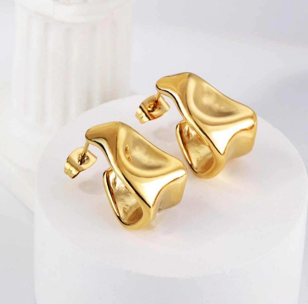 Waterproof, half hoop, Gold Plated, Earrings, Hypoallergenic, Non-Tarnish, Jewelry, gifts for her, minimalist, Gifts, personalised gifts,