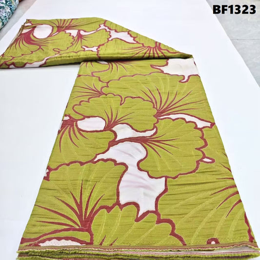 Brocade Fabric for sewing dresses, wedding dress, skirt and Blouse, also for sewing Men wears. 5 yards.