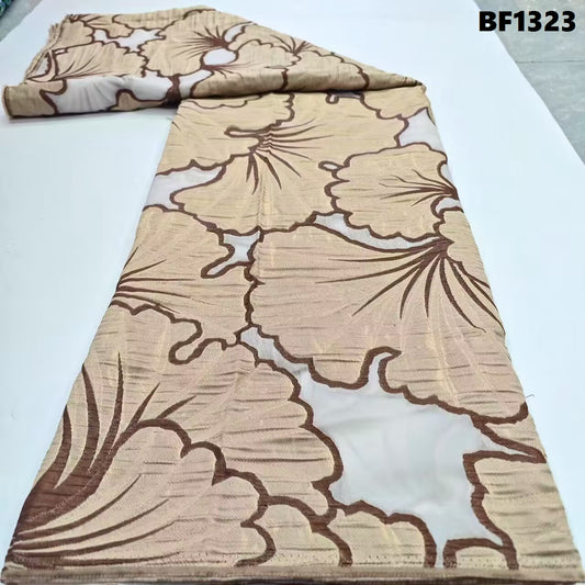 Brocade Fabric for sewing dresses, wedding dress, skirt and Blouse, also for sewing Men wears. 5 yards.